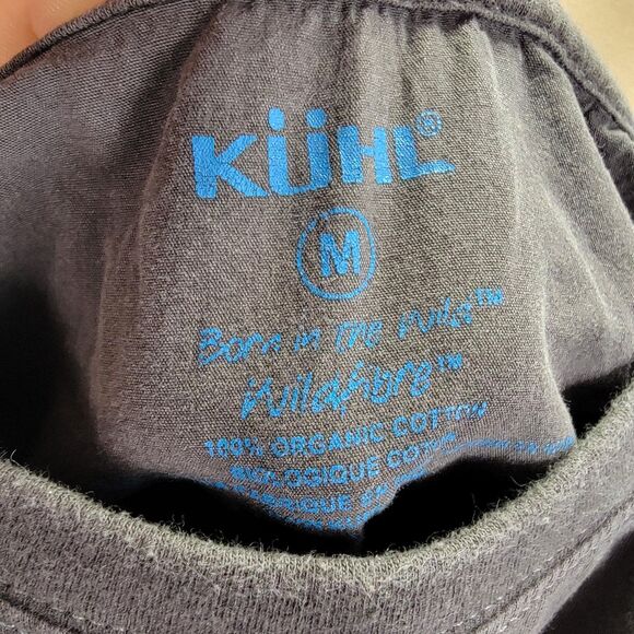 Kuhl Wildfibre Organic Cotton Mens M T Shirt Pocket Short Sleeve Gray Outdoor - Picture 5 of 9